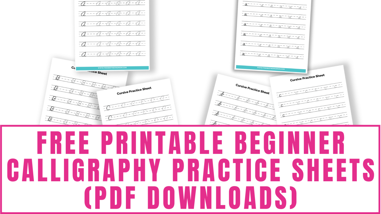 Beginner Printable Calligraphy Practice Sheets